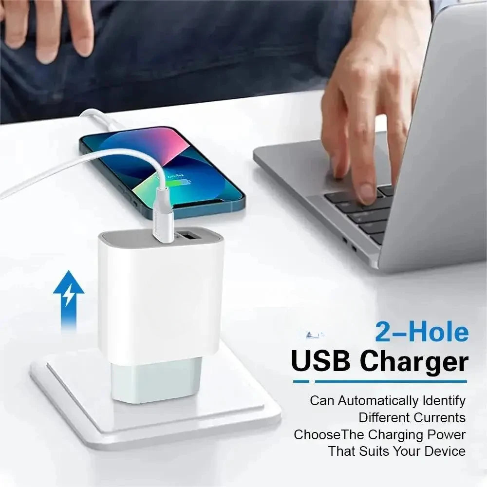 For iPhone Fast Charger 20w+20w Wall Type C Charging Cable Mobile Phone Compatible For IPhone 14 13 12 11 Pro Max XR XS X 7 8