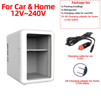 4L Mini Beauty Refrigerator With Cooling And Heat  Both Car Home Use Refrigerated Storage For Skincare Products To Keep Fresh