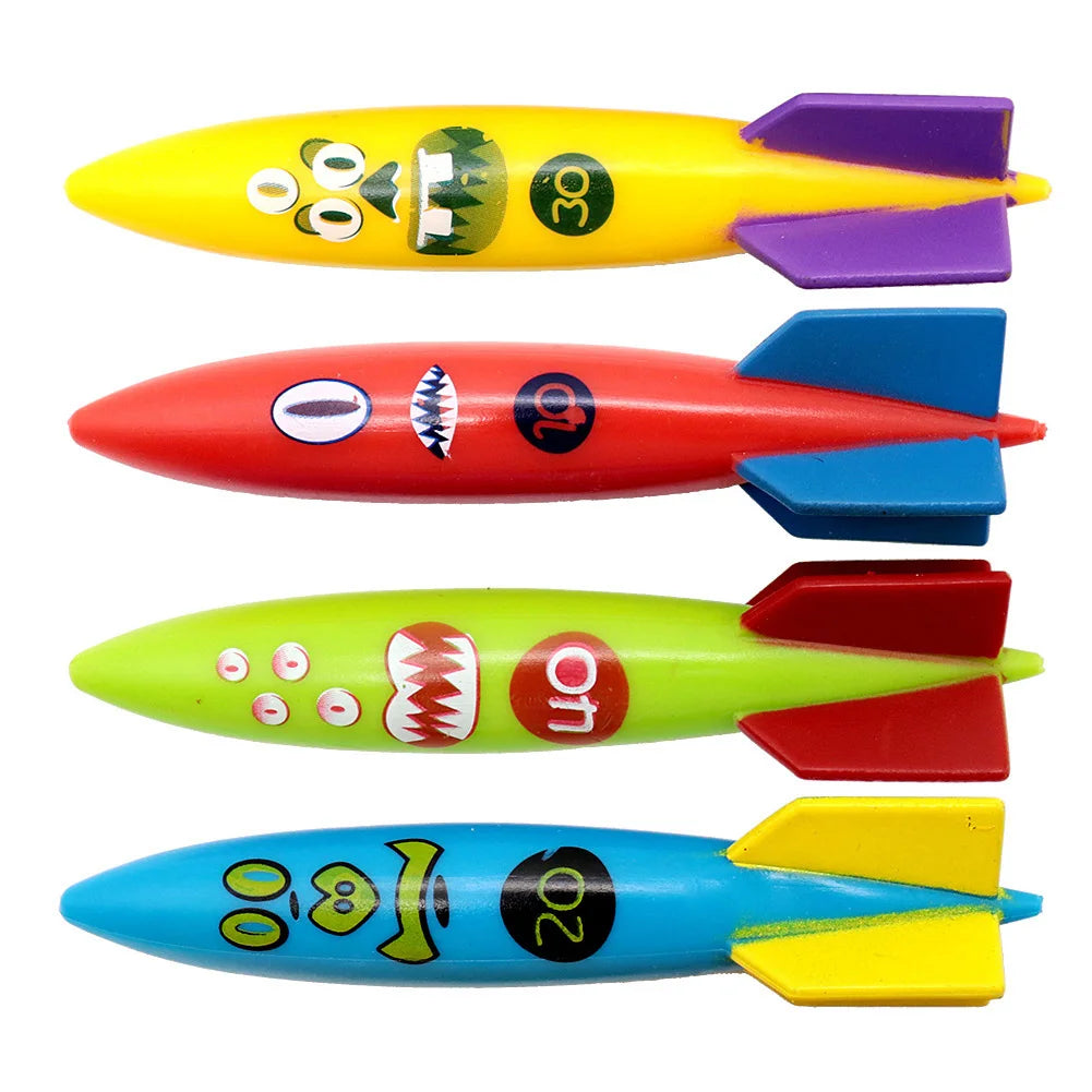 Children's Pool Diving Toy Submersible Torpedo Treasure Hunt Water Toy Swimming Training Tool Summer Outdoor water Gift Set #1