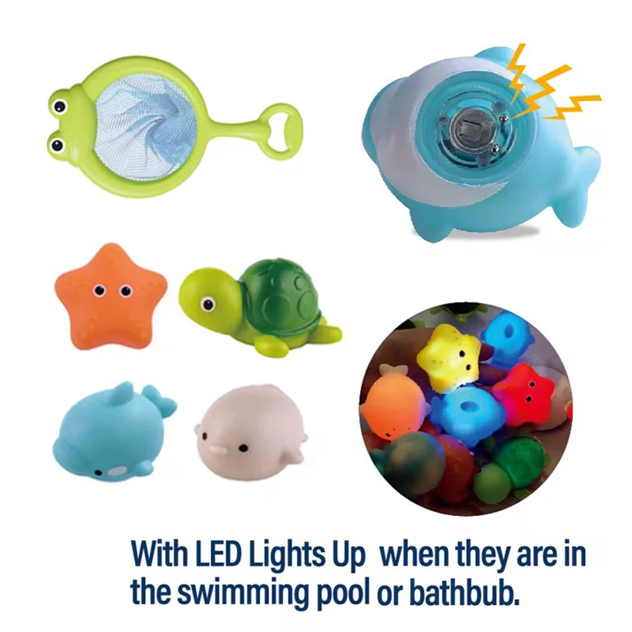 Children Bath Toys Indoor And Outdoor Swimming Pool Beach Parent-child Interactive Catch Fish Game Toys Water Floating Fish Toys