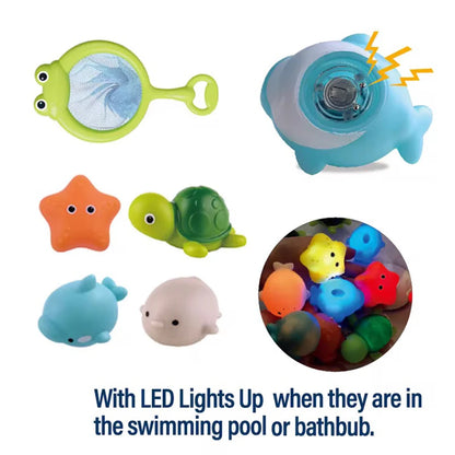 Children Bath Toys Indoor And Outdoor Swimming Pool Beach Parent-child Interactive Catch Fish Game Toys Water Floating Fish Toys