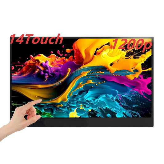 LANLIPU 14/15.6/16 inch Portable Touch Monitor 1K HDR Second Display For office PS4/5 Switch PC  Cell  Phone Loptop Extension