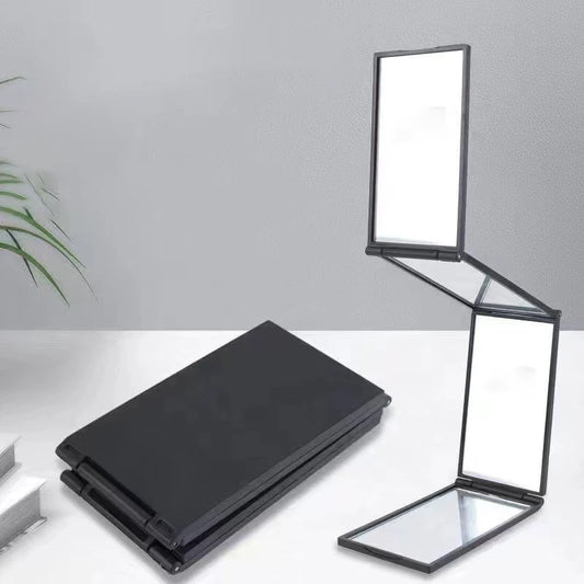 1PC 4 Way Mirror 360 Degree Handheld Desktop Portable Foldable Makeup Mirrors For Self Hair Cutting Make Up Beauty Tool