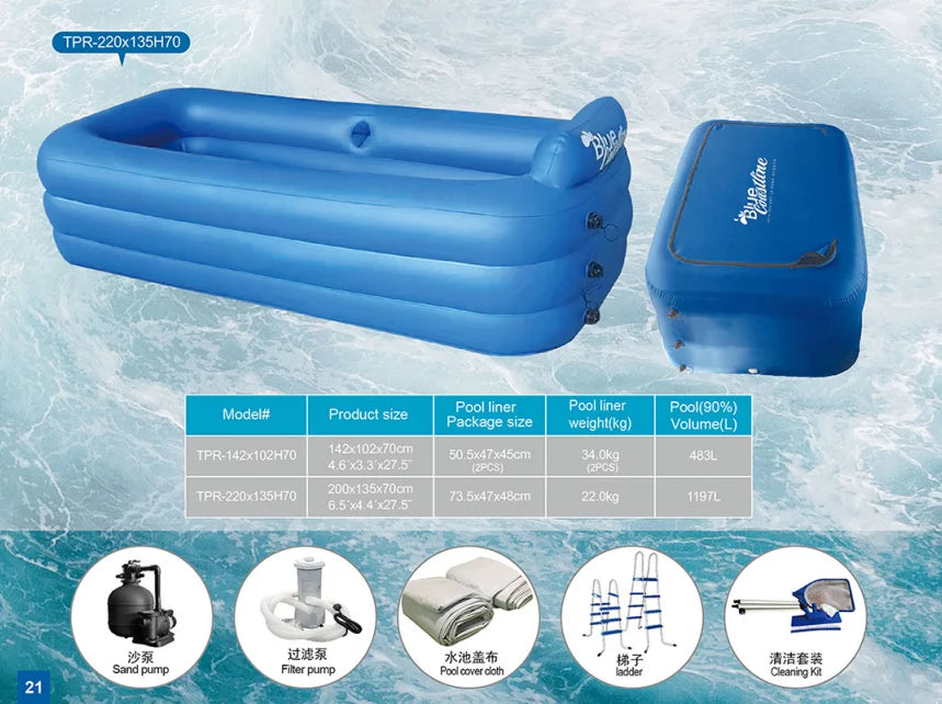 Above Ground Swimming Pool Inflatable Swimming Pool Full Sized Family Kiddie Blow-up Pool
