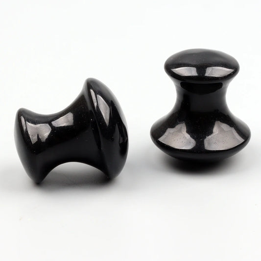 Obsidian Mushroom Face Care Massager Natural Crystal Gua Sha Tool Massage Head Eye Skincare Scraper Wrinkle Beauty Products