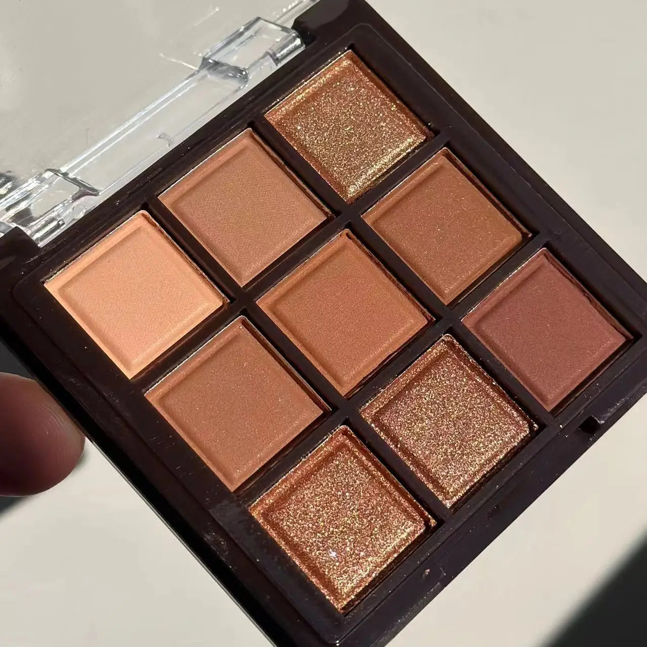 9 Color Chocolate Eyeshadow Palette Matte Pearlescent Glitter Glitter Earth Eyeshadow Makeup