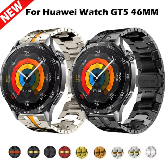 20mm 22mm Metal Strap For Huawei Watch GT5 46mm Business Bracelet Watchband For Huawei Watch GT3 46mm GT2e GT 46mm Wristband