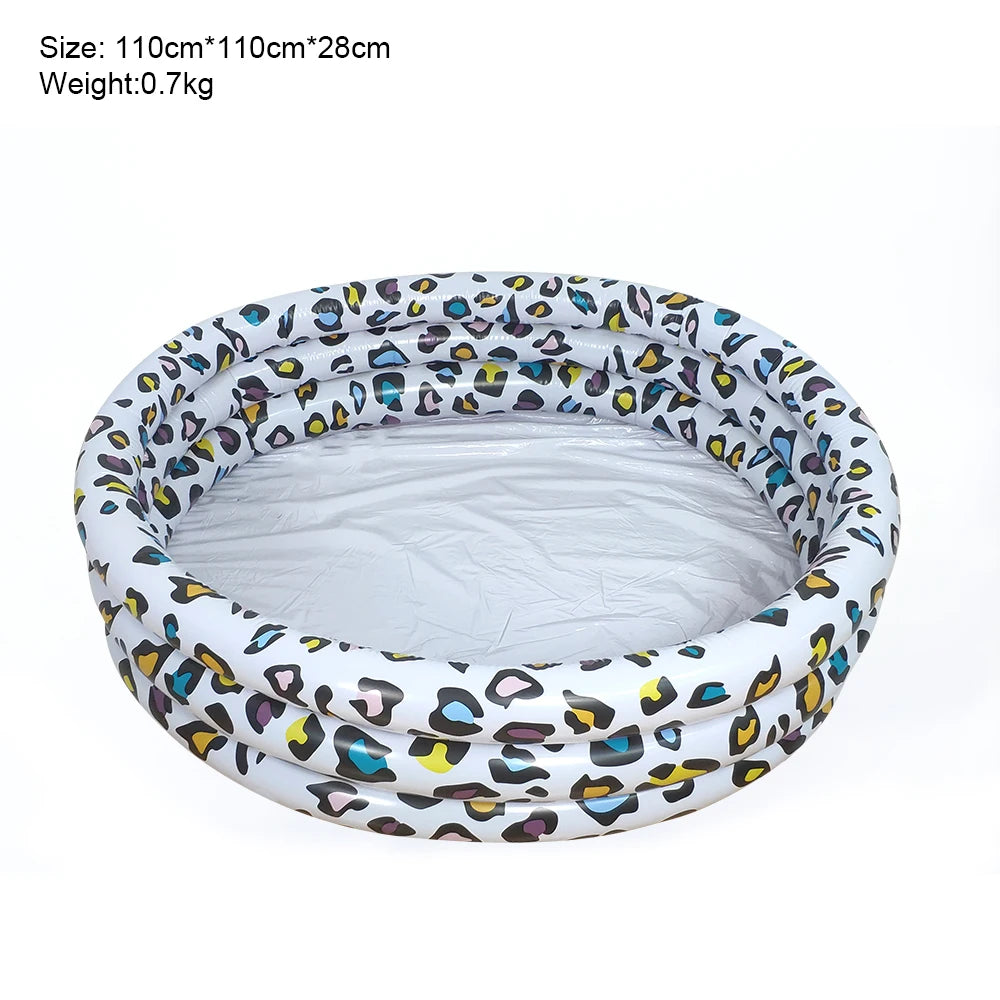 Leopard Pattern Inflatable Children's Sand Pool Outdoor Pool Indoor Ocean Ball Pool Baby Paddling Pool Pvc Swimming Pool