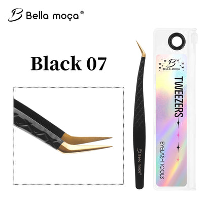 Bella moça Lash Tweezers Stainless Steel Eyelash Nail Tools Accurate Tweezers Nippers Pointed Clip Set Makeup Tools