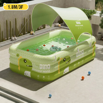 Children's Inflatable Swimming Pool PVC Home Outdoor Large Family Pool Thickened Plastic Adult Paddling Pools Garden Water Games
