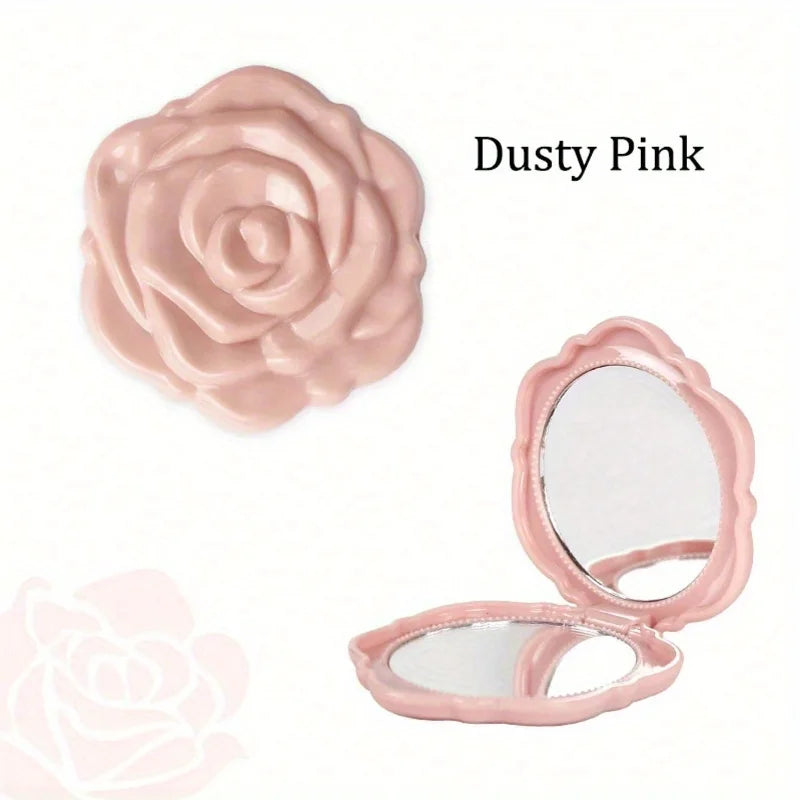 Portable and foldable rose flower makeup mirror,wedding party gifts,stylish mirrors for both women and girls.