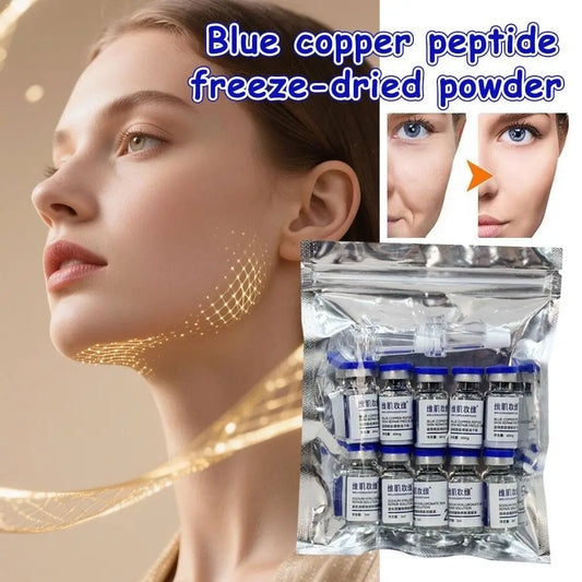 Blue Copper Peptide GHK-CU Copper Lyophilized Powder Hydration Skin Rejuvenation Improve Elasticity Repair Skin Barrier SkinCare