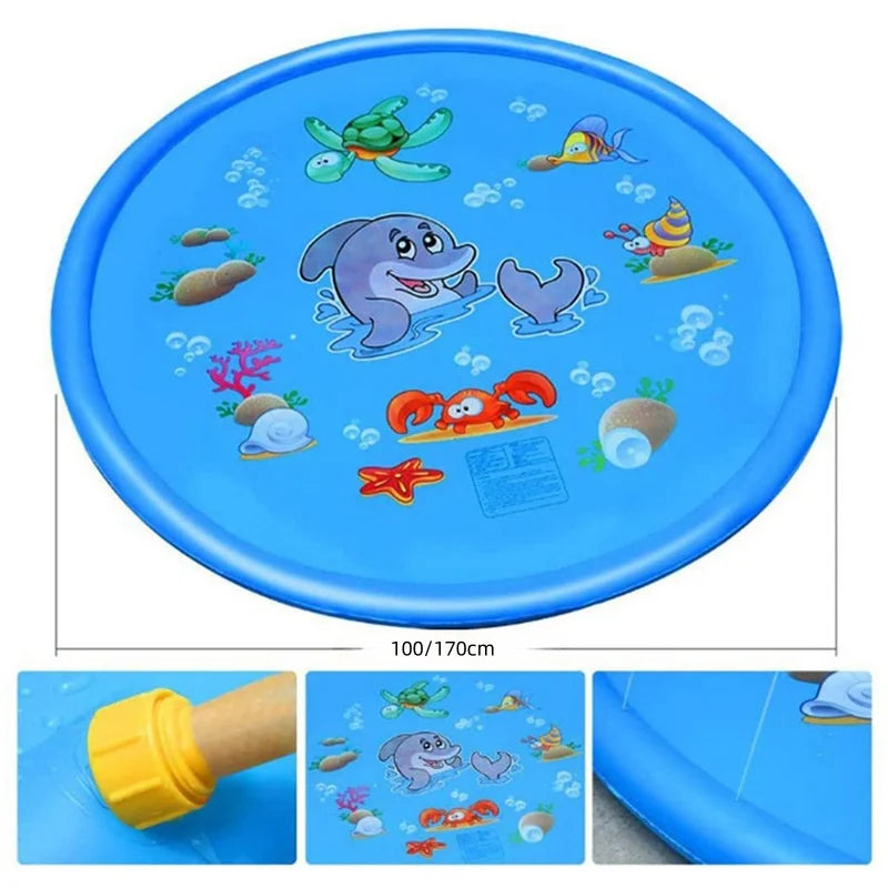 100/170cm Children Play Inflatable Water Sprinkler Pad Beach Spray Mat Outdoor Game Toy Lawn Swimming Pool Mat Kids Toys