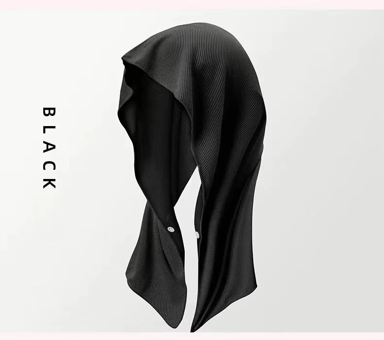 Summer Cooling Hoodie Towel Sweat-absorbent Cool Anti-UV Cycling Soft Cold Sensing Quick-drying Scarf for Fitness Hiking Fishing