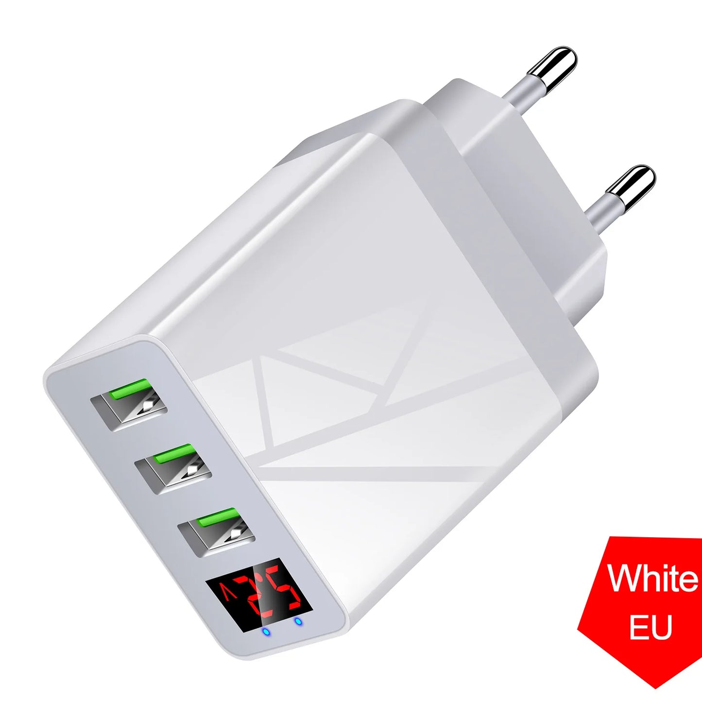 3.4A USB Charger Digital Display Fast Charging Quick Charge 3.0 Mobile Phone Chargers Adapter For iPhone Samsung Xiaomi Huawei