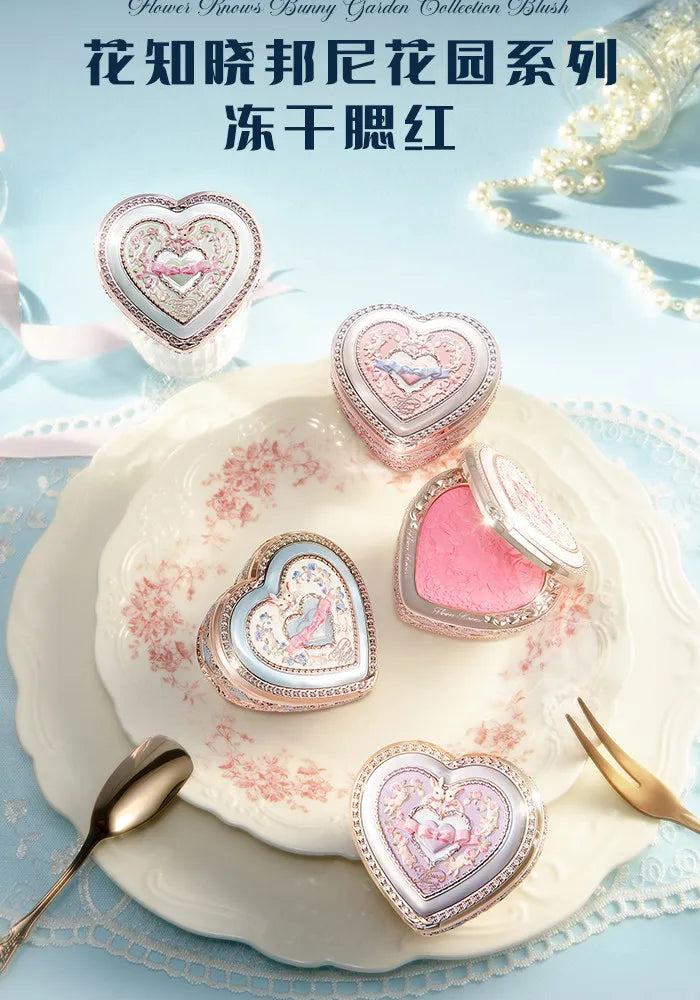 Flower Know Bunny Garde Series Blushes Cream Smooth Long-lasting All-Day Face Enhancing Makeup Blush Cream For Cheek