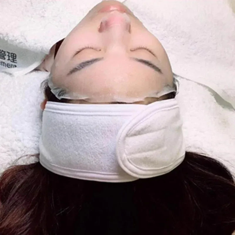 Fashion Women Wide Hairband Adjustable Makeup Wash Face Toweling Hair Wrap Headbands Face Washing Yoga Hair Make Up Accessories
