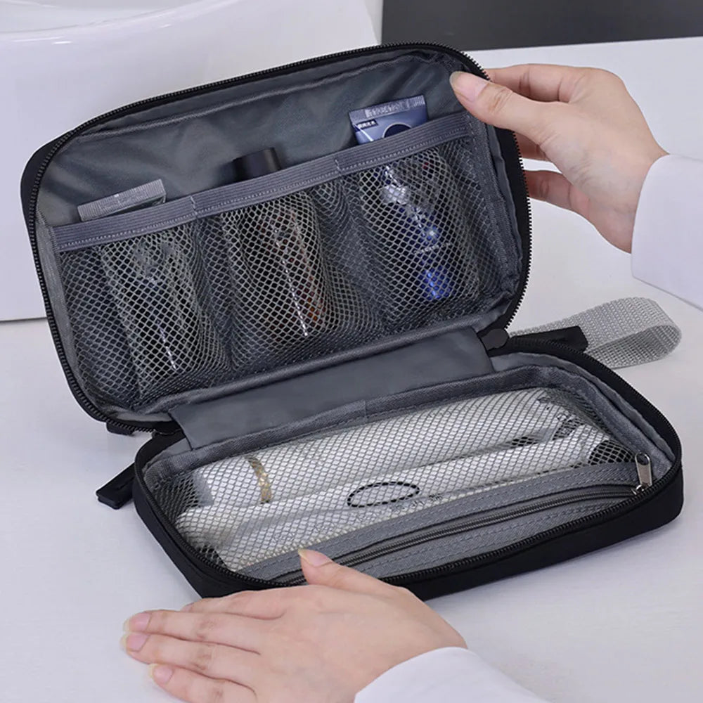 3-in-1 Travel Toiletry Bag Oxford Cloth Lightweight Waterproof Shaving Bag Handheld Makeup Bag Makeup Organizer Business