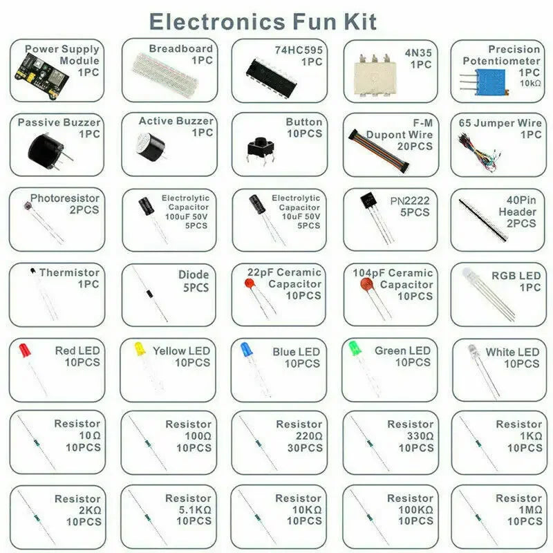 Starter Kit Component With Box 1 Set 830 Breadboard Cable Resistor Electronic Components Kit Resistor For Arduino