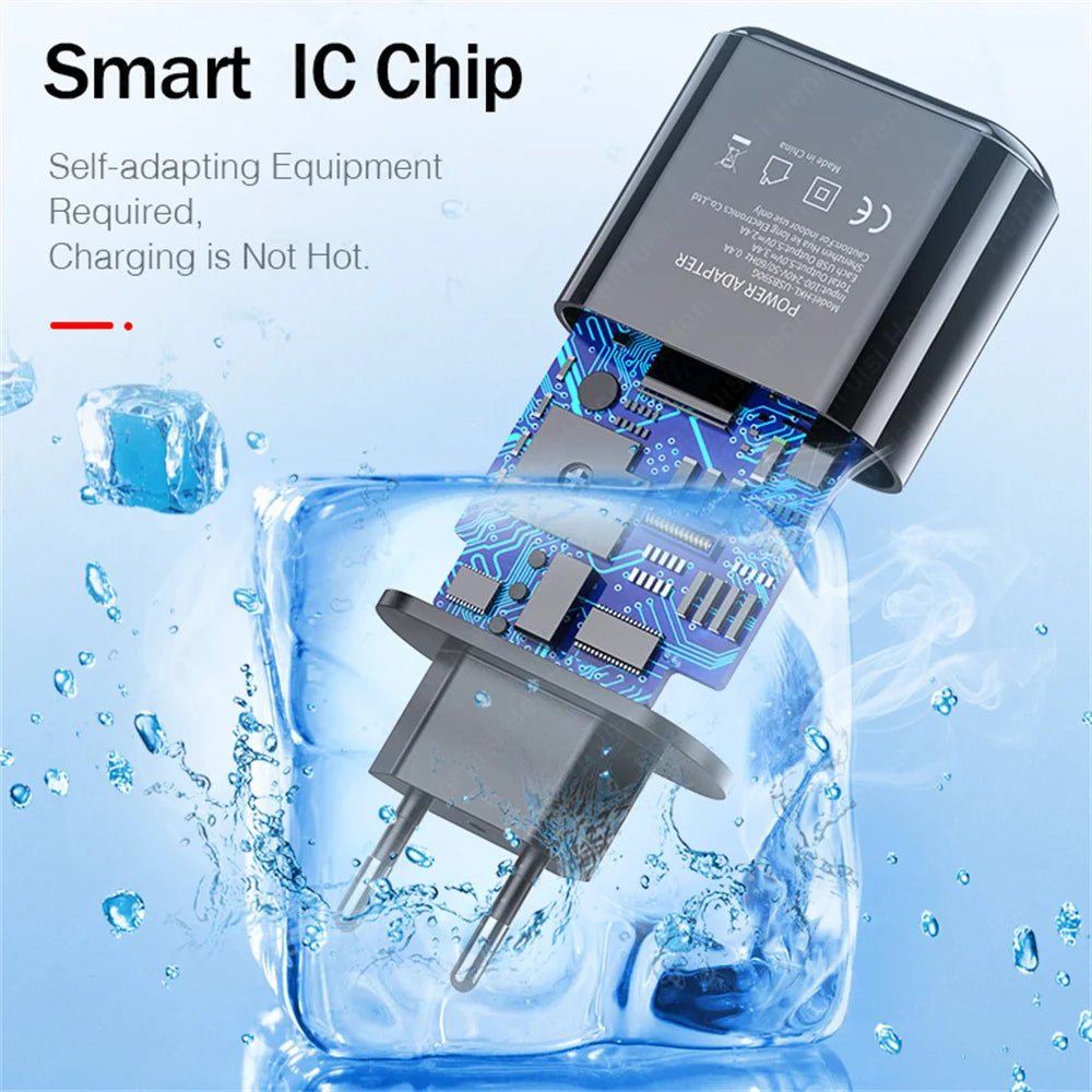 3.4A USB Charger Digital Display Fast Charging Quick Charge 3.0 Mobile Phone Chargers Adapter For iPhone Samsung Xiaomi Huawei