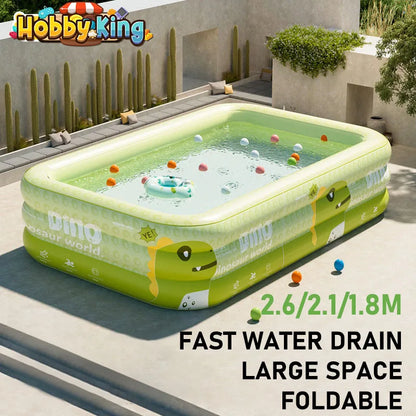 Children's Inflatable Swimming Pool PVC Home Outdoor Large Family Pool Thickened Plastic Adult Paddling Pools Garden Water Games