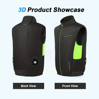 2025Summer Cool Vest,Wearable Cooling Fan, Air-conditioned Clothes Continuous cooling 13 Hours,for High Temperature Work Fishing