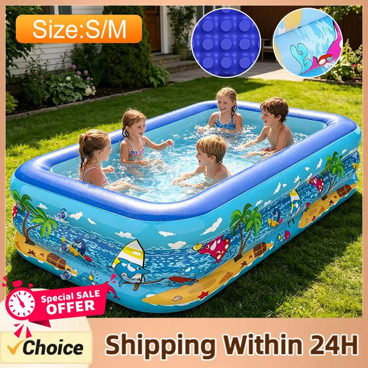Inflatable Swimming Pool Family Pools Adult Children's Swimming Pool Summer Outdoor Indoor Kids  Bathtub Water Party Toys