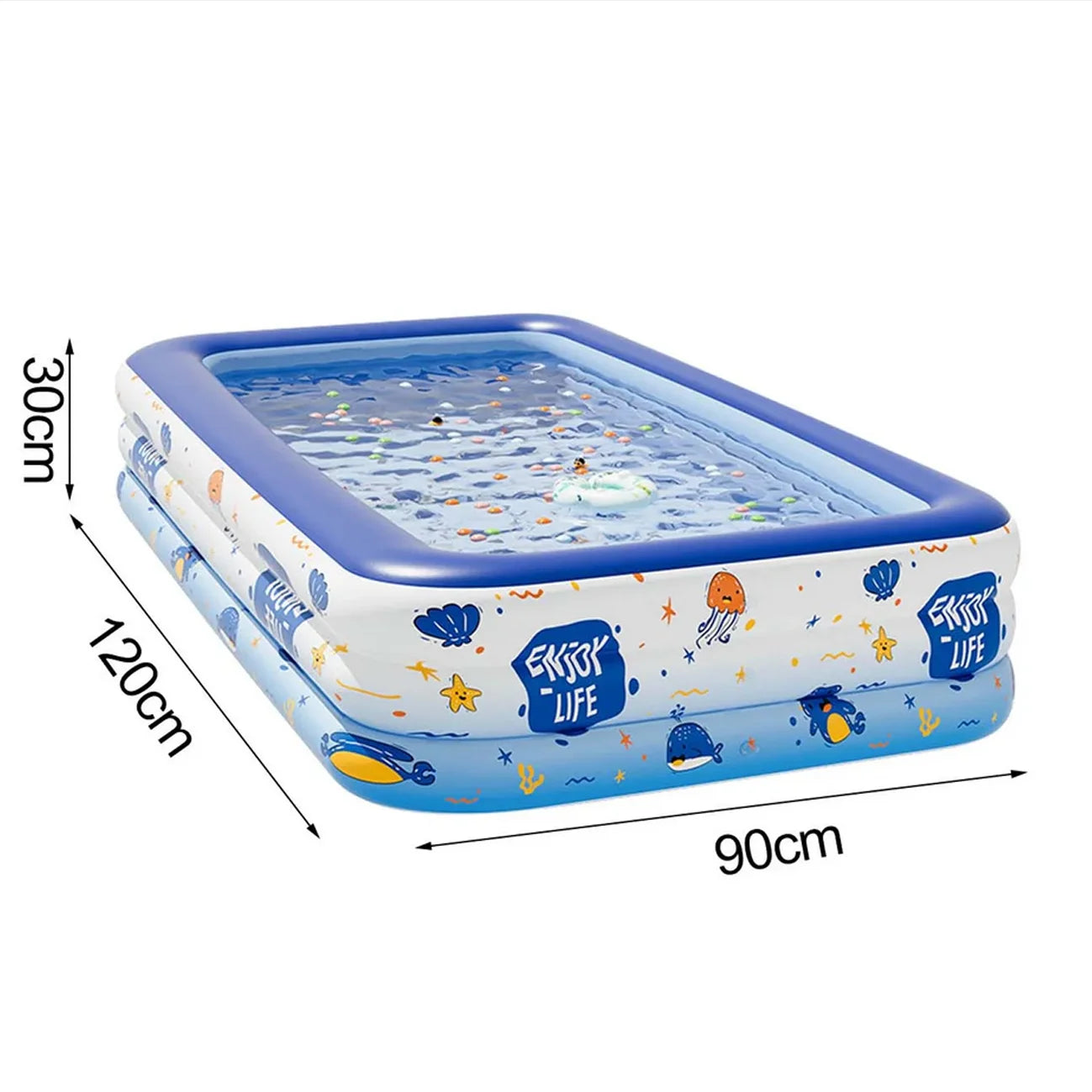 1PC Swimming Pool for Family Pattern Blue Big Inflatable Large PVC Pools Baby Swimming Pools Indoor Outdoor Toddler Bathtub