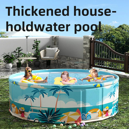 Children's swimming pool, diameter 90/120/160 cm inflatable and foldable outdoor large-size children's paddling pool summer pet