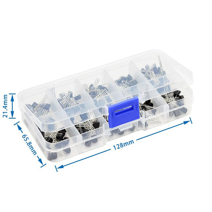 200PCS Transistor BC337/BC327/2N2907/S8050/S8550 10 Values Transistors kit TO-92 New Original