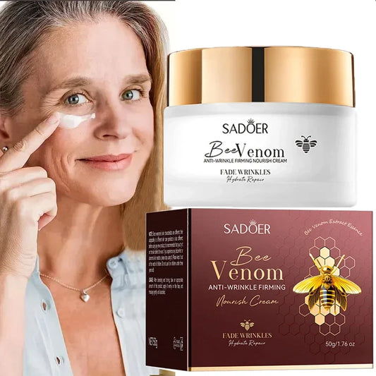 New Bee Venom Anti-aging Face Cream Fade Wrinkle Firming Lifting Facial Cream Forehead Wrinkle Removal Moisturizing Skincare 50g