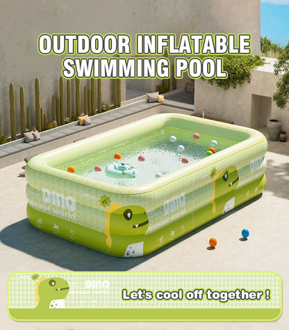 1.5-2.6M Inflatable Swimming Pool Children's Adult Pvc Large Family Party Pools Outdoor Thickened Summer Baby Play Pool Toys
