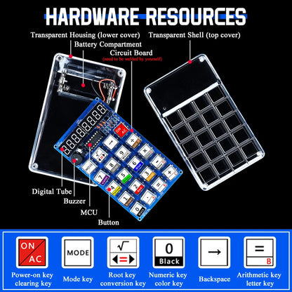 DIY Electronic Kits LED Digital Tube Calculators 51 Microcontroller Control Resistance Conversion DIY Soldering Projects
