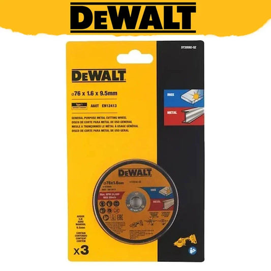 DEWALT 76mm INOX Bonded Abrasive Cutting Disc Cutting Multi-Mat Cutting Disc Electric Tools Parts (3 Pack) DT20592-QZ