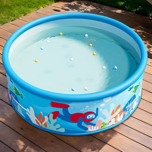 Non-inflatable Swimming Pool Circular Large Swimming Pool Children's/Home thickened baby pool Foldable Frame Pool