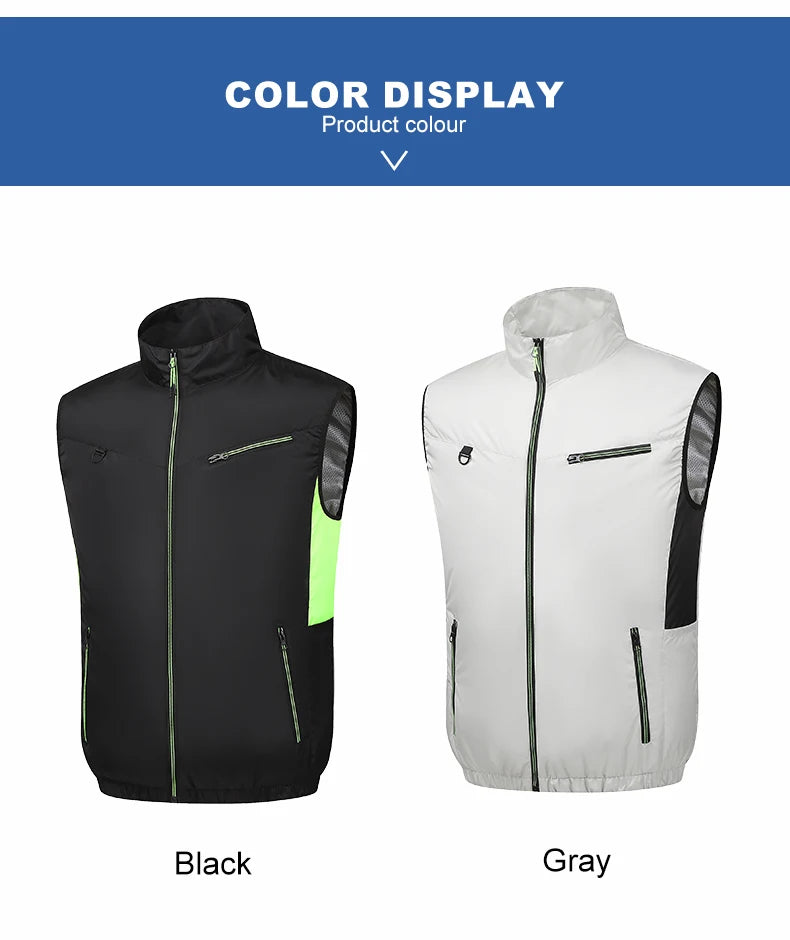 Summer Cool Vest Wearable Cooling Fan Vest Air-conditioned Clothes USB Cooling For Outdoor Work Fishing Vest Camping Clothing
