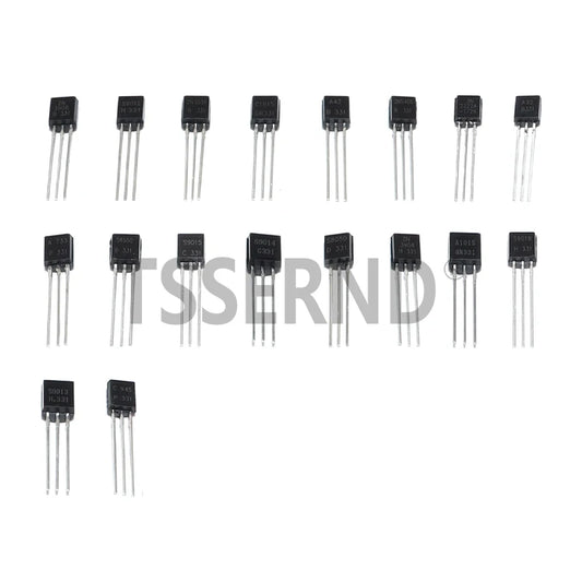 Transistor Assorted Kit TO-92 18kinds*10pcs=180pcs 2N2222 S9013 S9014 S9015 S9018 S8050 S8550 5551 5401 2N3904 2N3906 C1815