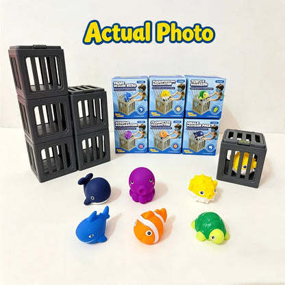 Children's Swimming Pool Diving Toys, Swimming Toys with Fish Box, Floating Animals Suitable for Children Over 3 Years Old