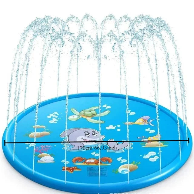 Water Splash Pools Kids Outdoor Funny Toys Children Inflatable Round Sprinkler Mat Yard Water Spray Pad