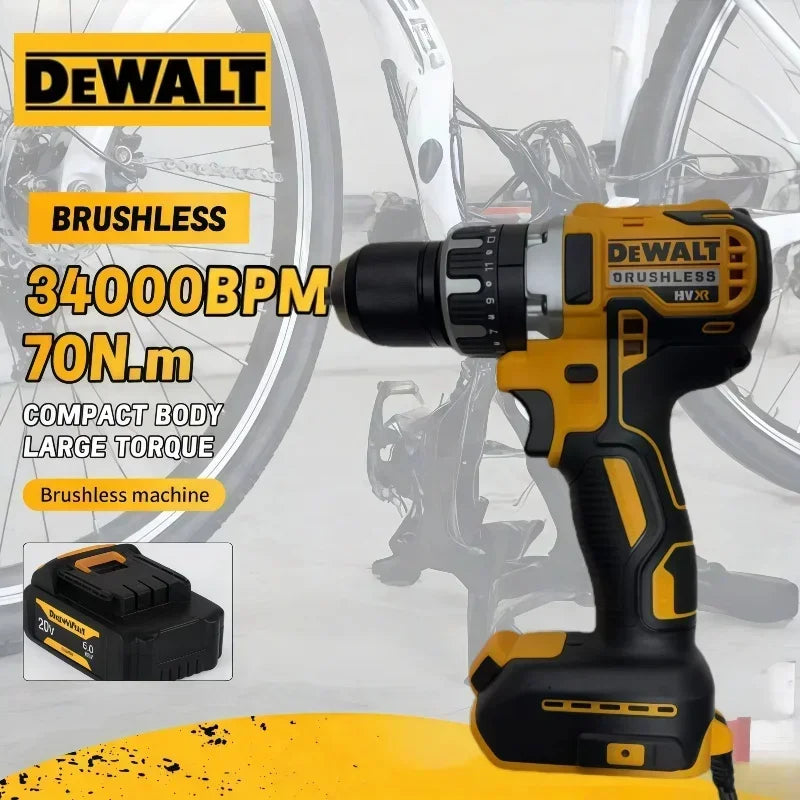 Dewalt Brushless Cordless DCD796 Impact Drill, Multifunctional Rechargeable Electric Screwdriver Power Tools