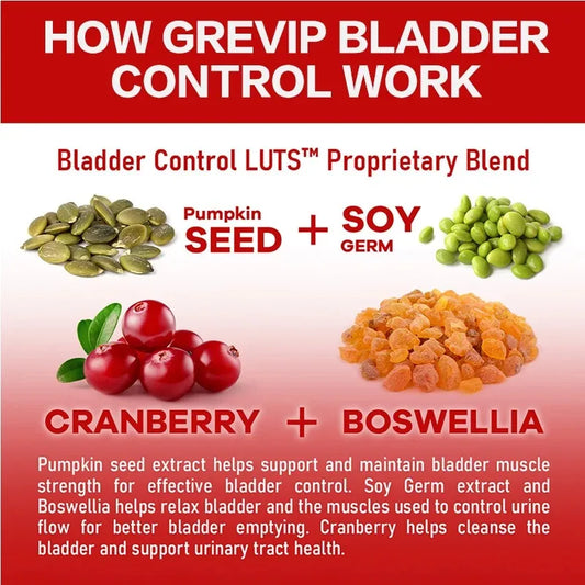 Bladder Control Supplement - Supports Urinary Tract Health - Helps Relieve Overactive Bladder and Urinary Tract Infections