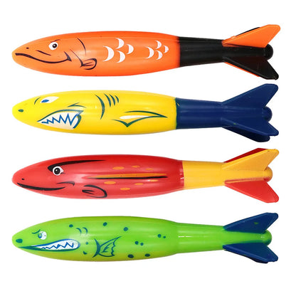 Children's Pool Diving Toy Submersible Torpedo Treasure Hunt Water Toy Swimming Training Tool Summer Outdoor water Gift Set #1