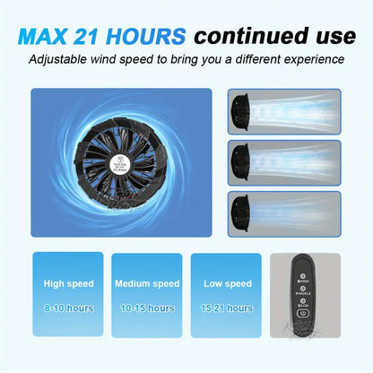 2025Summer Cool Vest,Wearable Cooling Fan, Air-conditioned Clothes Continuous cooling 13 Hours,for High Temperature Work Fishing
