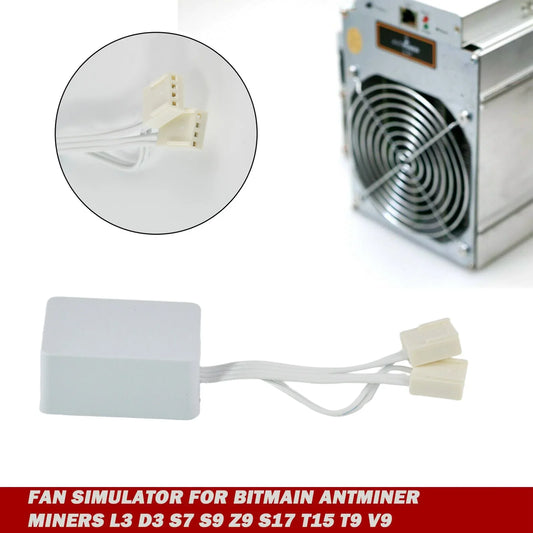 Fan Simulator for Bitmain Antminer Miners L3 D3 S7 S9 S17 T15 T9 V9 Automatic Speed Regulation White Miner Cooling Fan Module