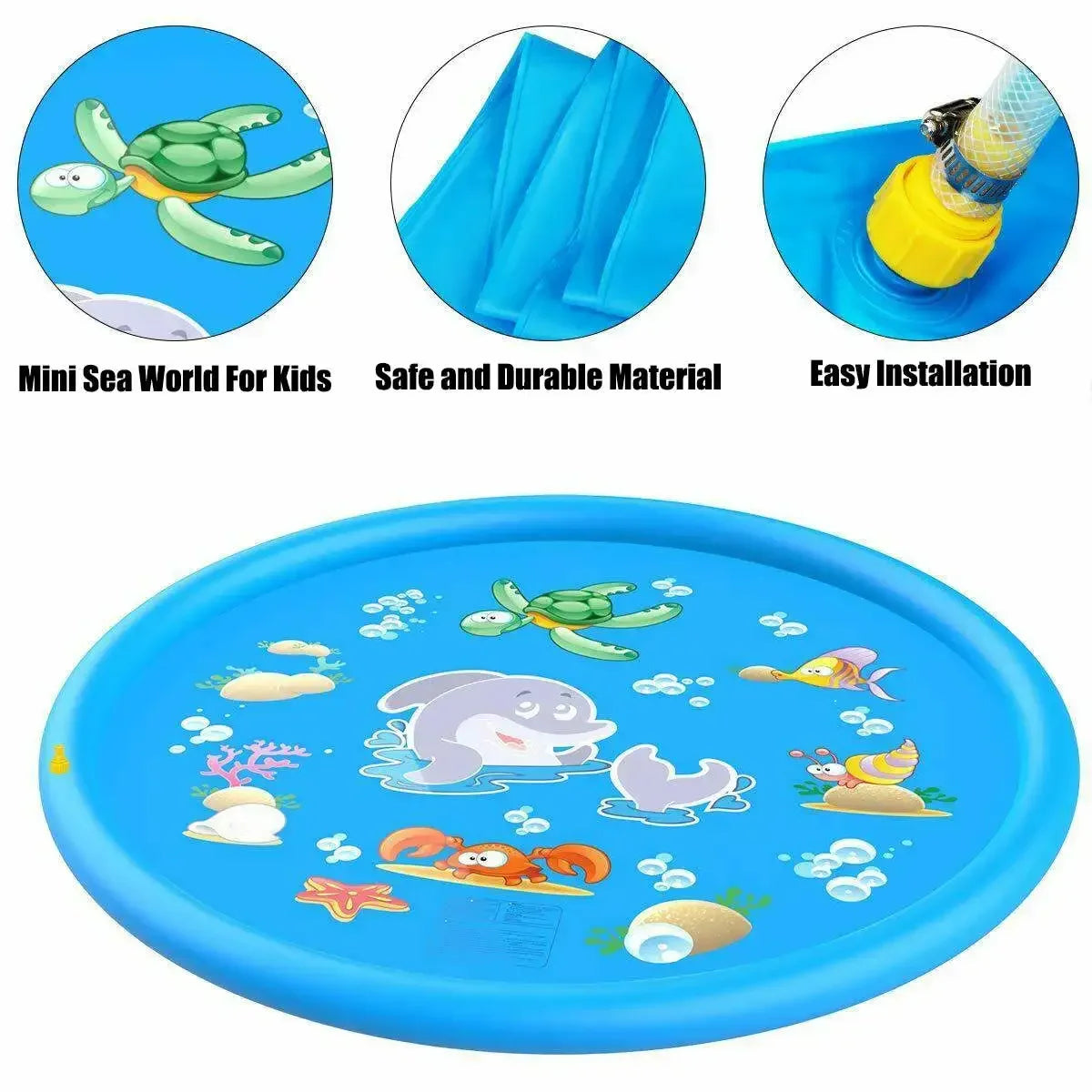 Water Splash Pools Kids Outdoor Funny Toys Children Inflatable Round Sprinkler Mat Yard Water Spray Pad