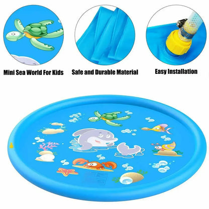 Water Splash Pools Kids Outdoor Funny Toys Children Inflatable Round Sprinkler Mat Yard Water Spray Pad