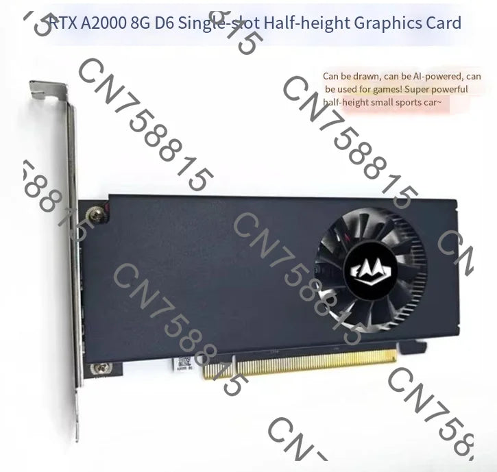Single-slot Half-height Compact Card,，Support DLSS Ray Tracing Technology. A2000 8GB Graphics Card