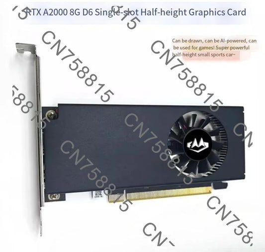 Single-slot Half-height Compact Card,，Support DLSS Ray Tracing Technology. A2000 8GB Graphics Card