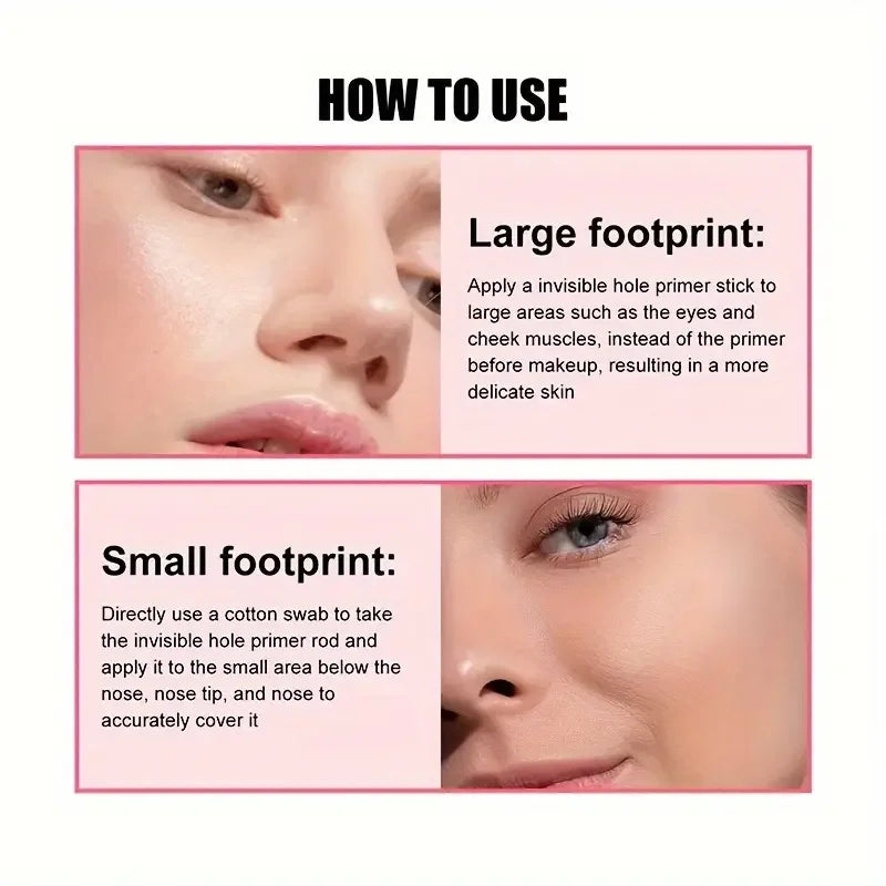 Pore Minimizing Primer Stick Hydrating Concealer All Skin Types Portable Travel Makeup Essential Flawless Base
