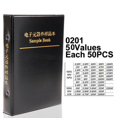 Transistor triode KitCapacitors Kit SMD Capacitor Sample Book 0201 0402 0603 0805 1206 Assortment Pack DIY(50Value/80Value ect.)